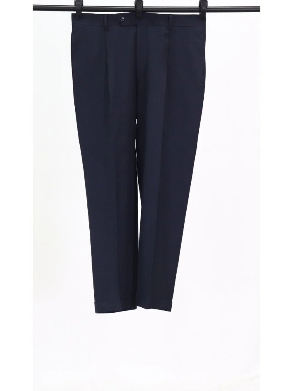 Jones New York 42S 35x28 Navy Full Suit 2-Button Check R962